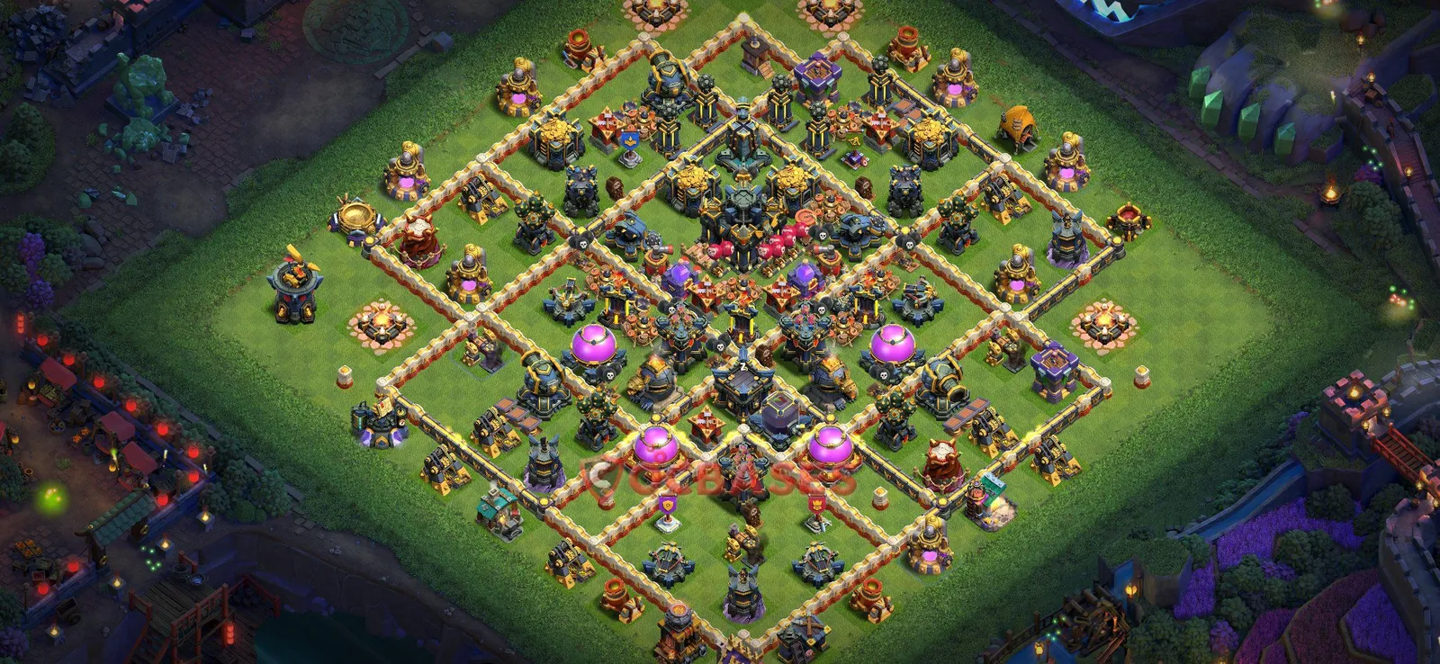 Farming (Defense) Base TH17 with Link | Clash of Clans Bases | Layouts ID bybcm