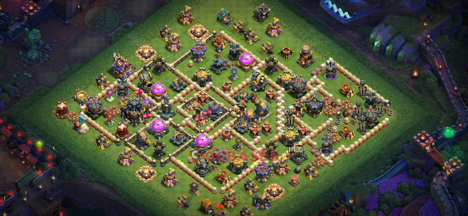 Farming (Defense) Base TH17 with Link | Clash of Clans Bases | Layouts ID c4pp5