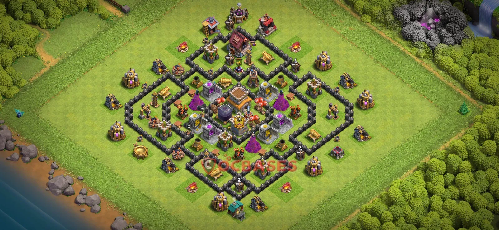 Farming (Defense) Base TH8 with Link | Clash of Clans Bases | Layouts ID c5fpe