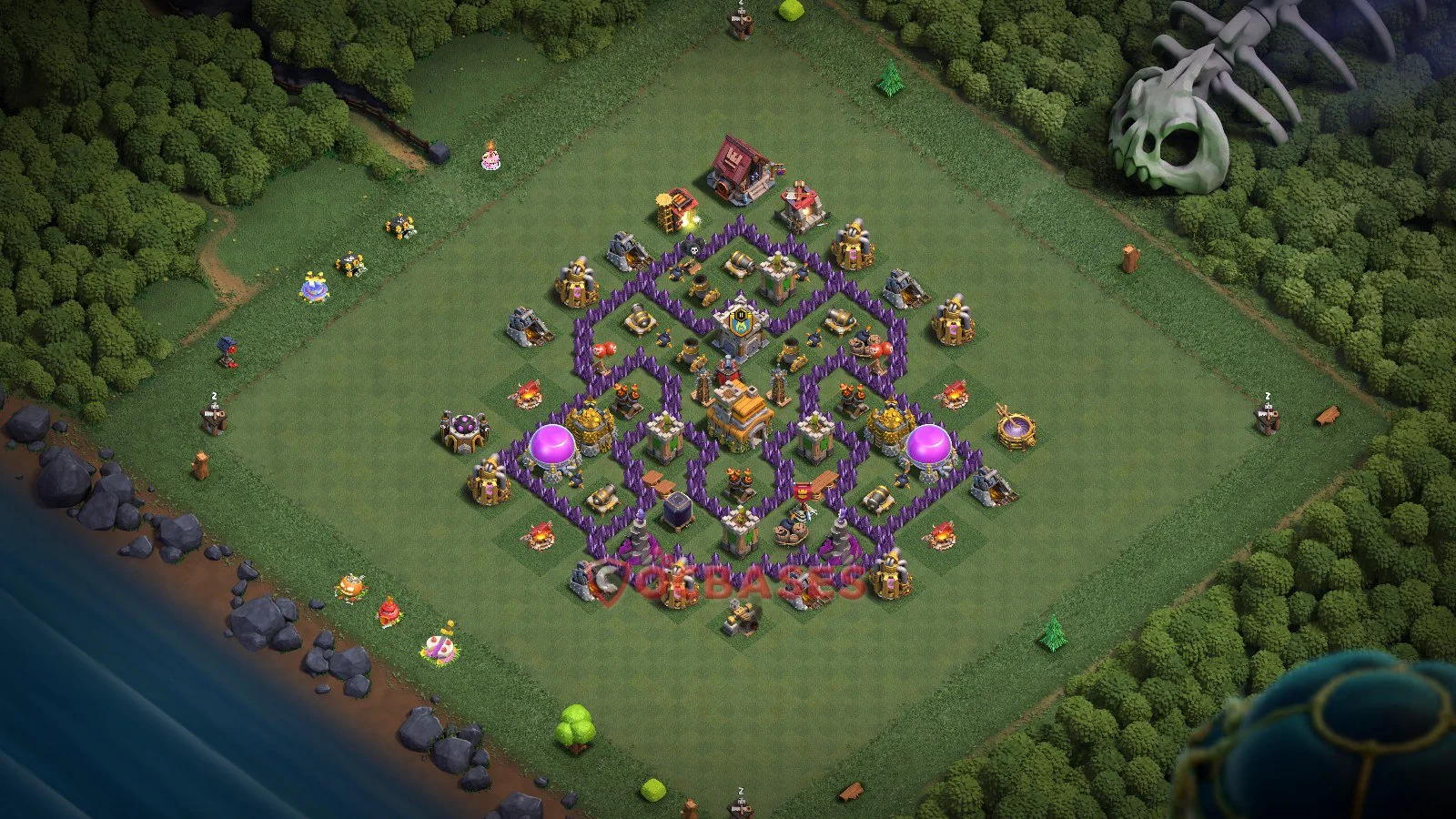 Farming (Defense) Base TH7 with Link | Clash of Clans Bases | Layouts ID ck08g