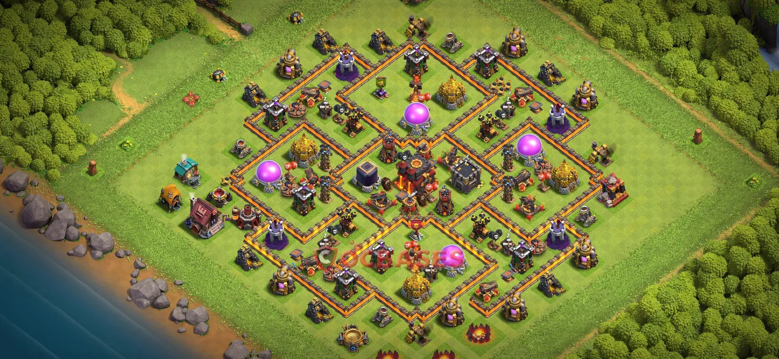 Farming (Defense) Base TH10 with Link | Clash of Clans Bases | Layouts ID cu5jl
