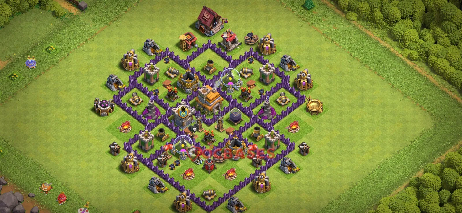 Farming (Defense) Base TH7 - Clash of Clans Town Hall 7 Layout Link Farming (Defense) Base TH7 - Clash of Clans Town Hall 7 FARMING Base Layout with Copy Link 2026
