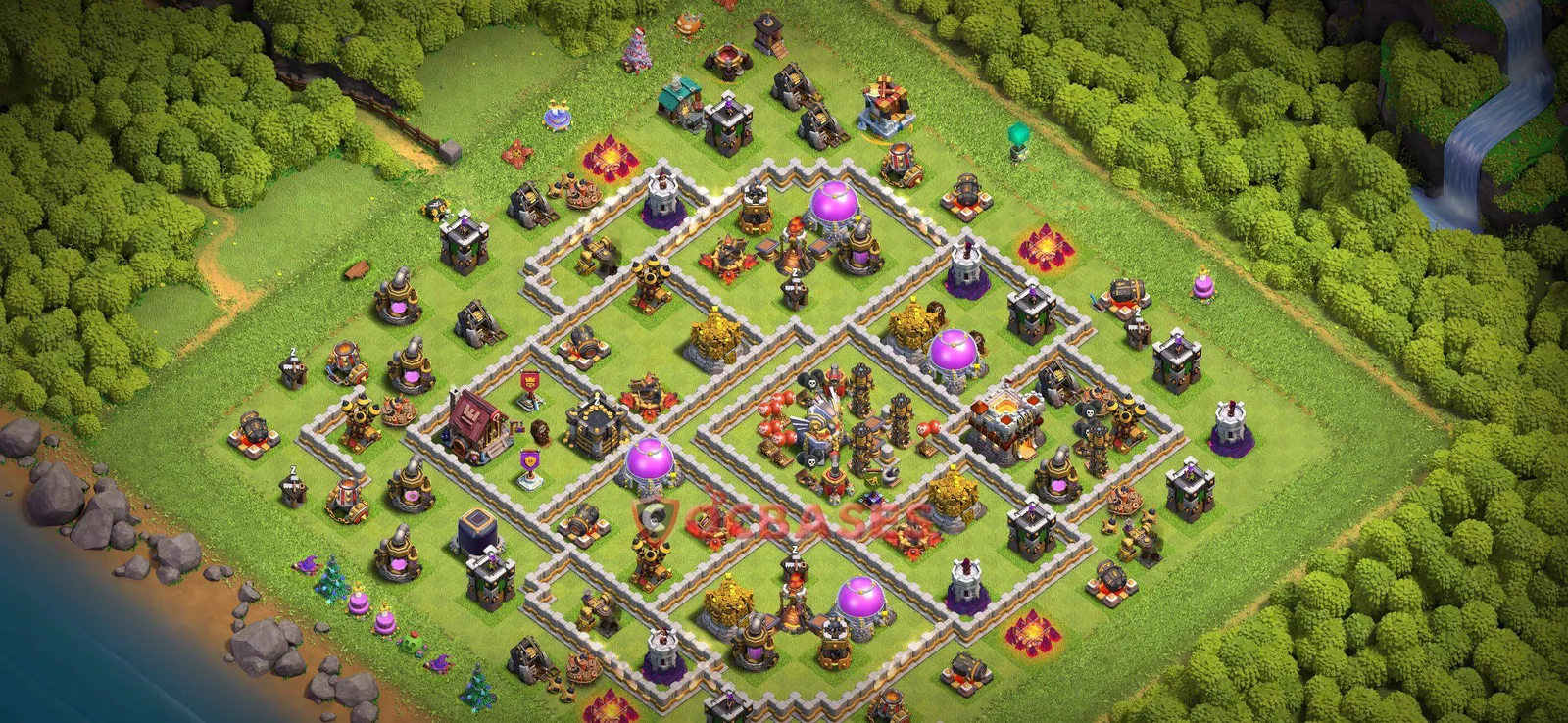 Farming (Defense) Base TH11 with Link | Clash of Clans Bases | Layouts ID dsvpb