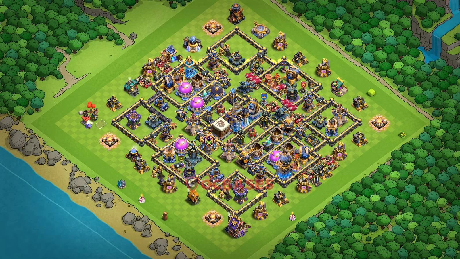 Farming (Defense) Base TH18 with Link | Clash of Clans Bases | Layouts ID dxfl8