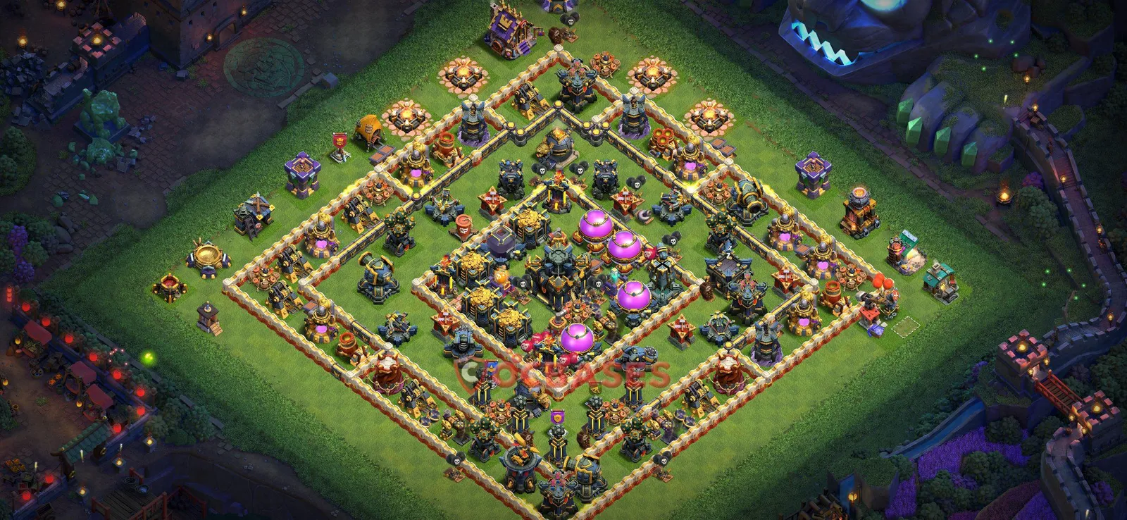 Farming (Defense) Base TH17 with Link | Clash of Clans Bases | Layouts ID e31jc