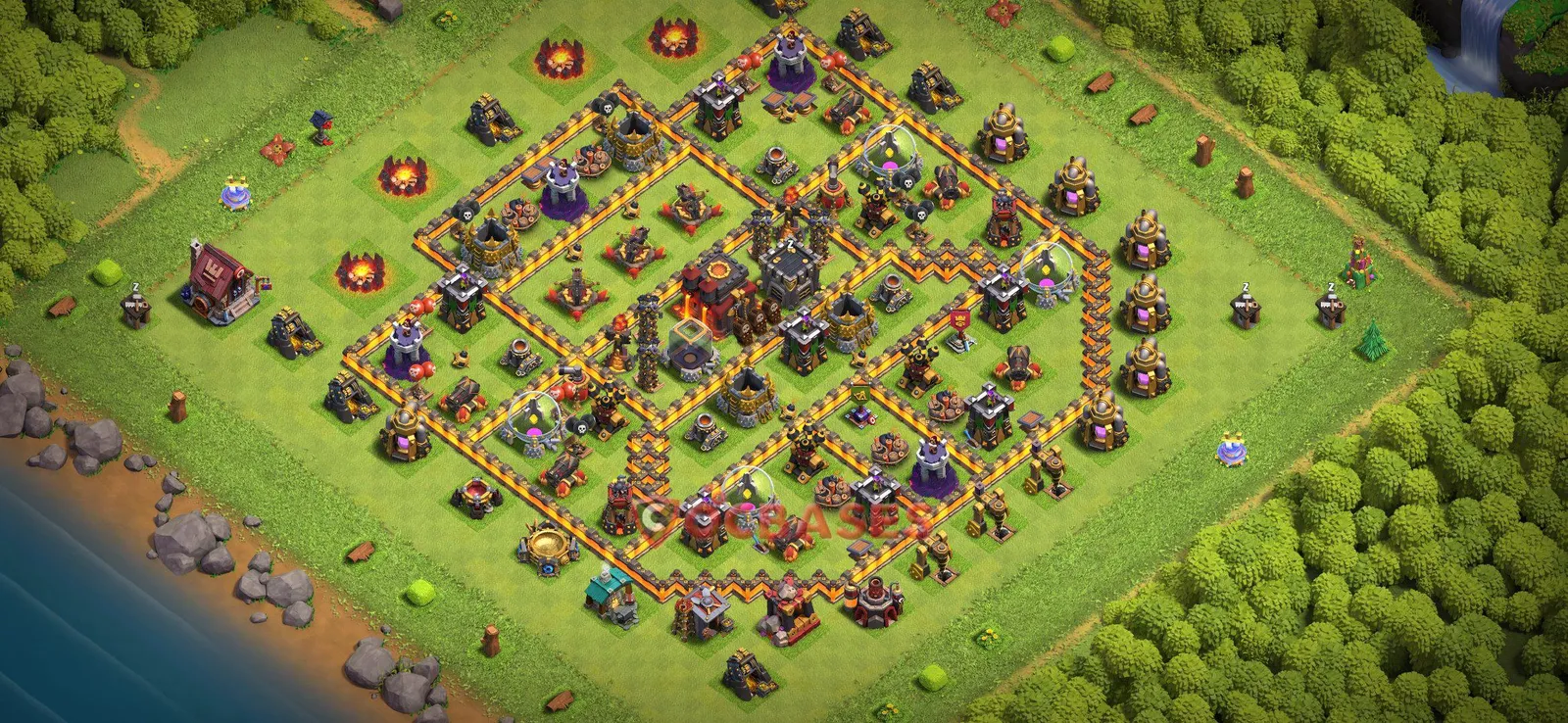 Farming (Defense) Base TH10 with Link | Clash of Clans Bases | Layouts ID ejsyd