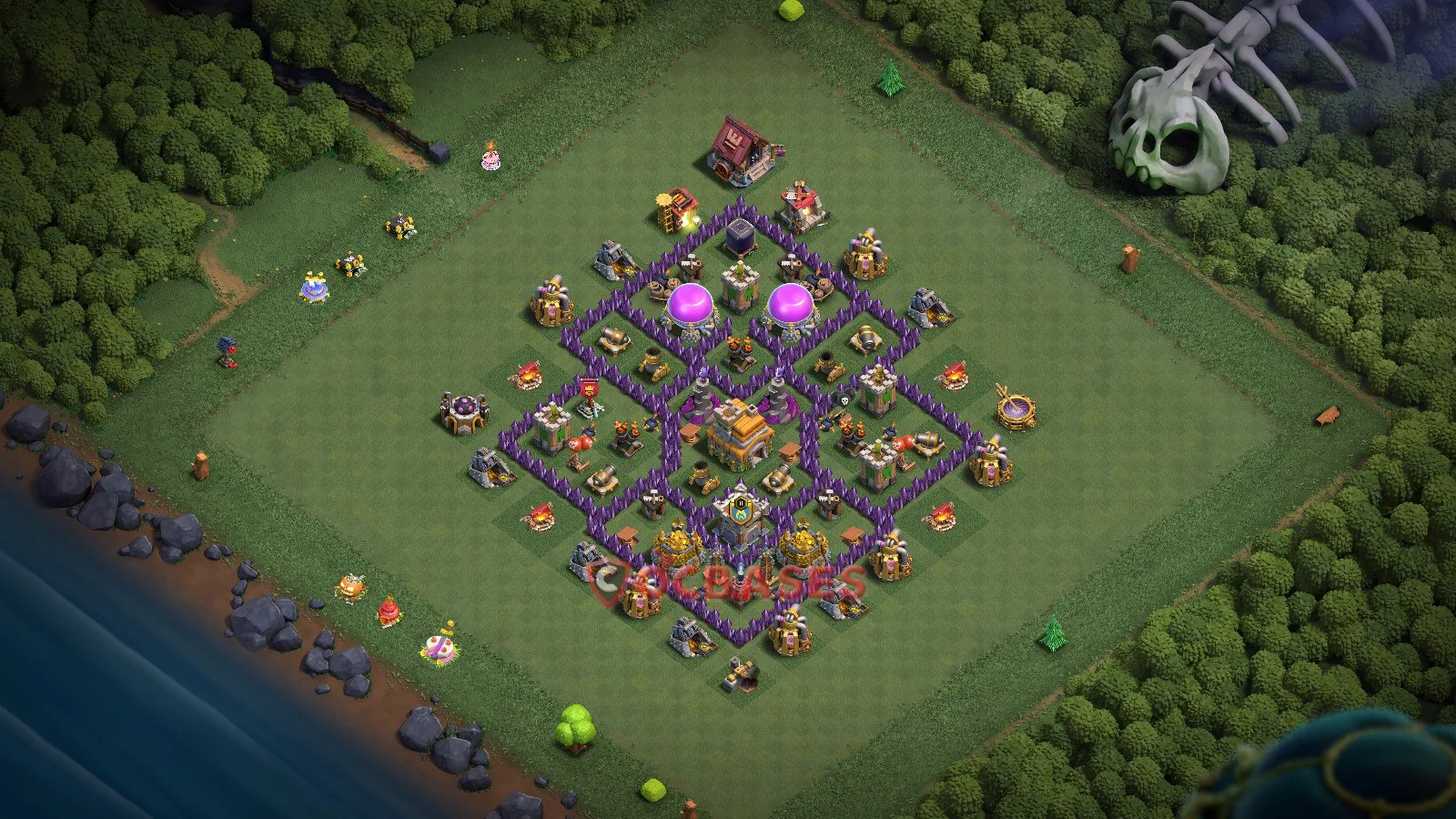Farming (Defense) Base TH7 with Link | Clash of Clans Bases | Layouts ID fe15g