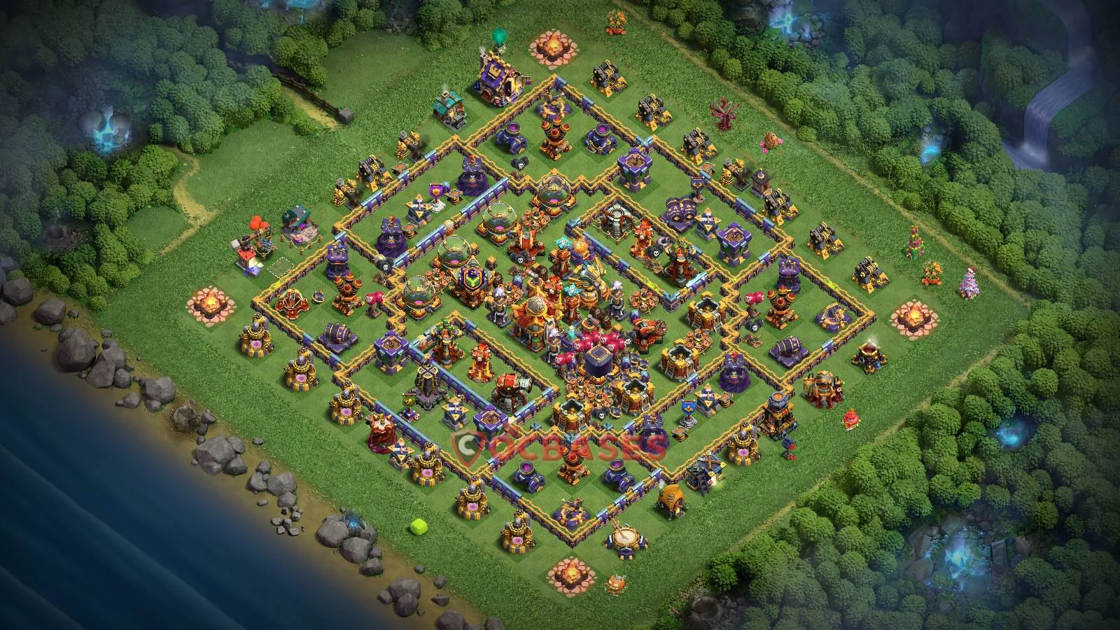 Farming (Defense) Base TH16 - Clash of Clans Layout Farming (Defense) Base TH16 - Clash of Clans Town Hall 16 Layout with Link