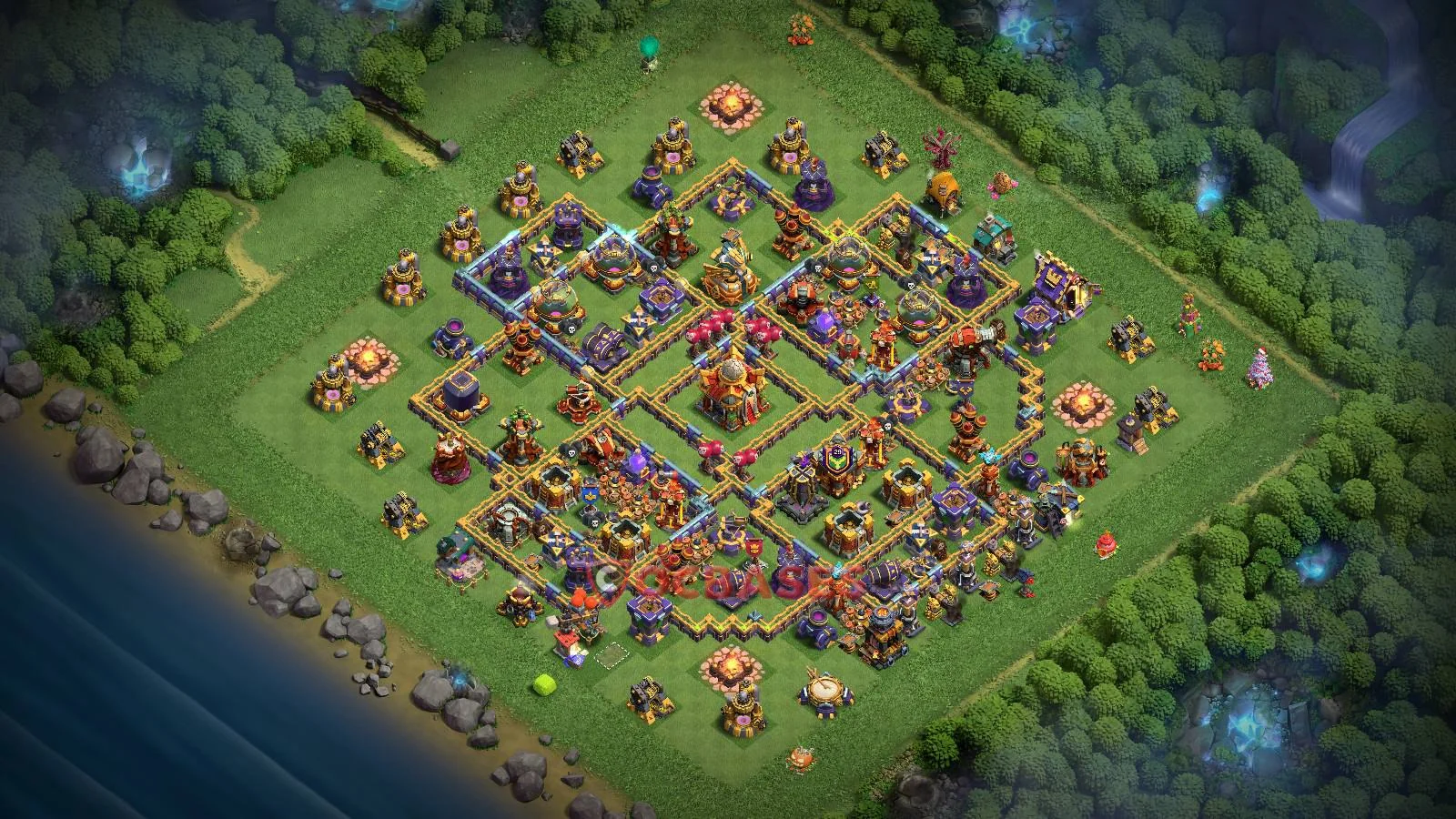 Farming (Defense) Base TH16 - Clash of Clans Town Hall 16 Layout Link Farming (Defense) Base TH16 - Clash of Clans Town Hall 16 FARMING Base Layout with Copy Link 2026