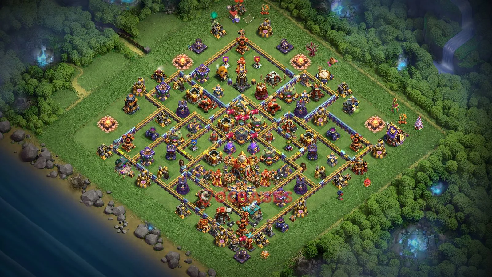 Farming (Defense) Base TH16 with Link | Clash of Clans Bases | Layouts ID gbcb4