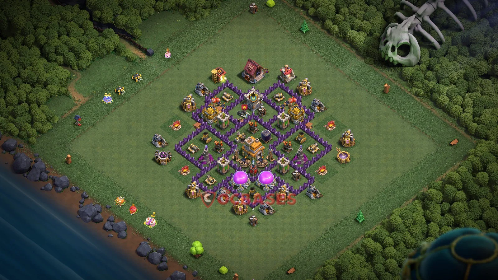 Farming (Defense) Base TH7 with Link | Clash of Clans Bases | Layouts ID gh2nn