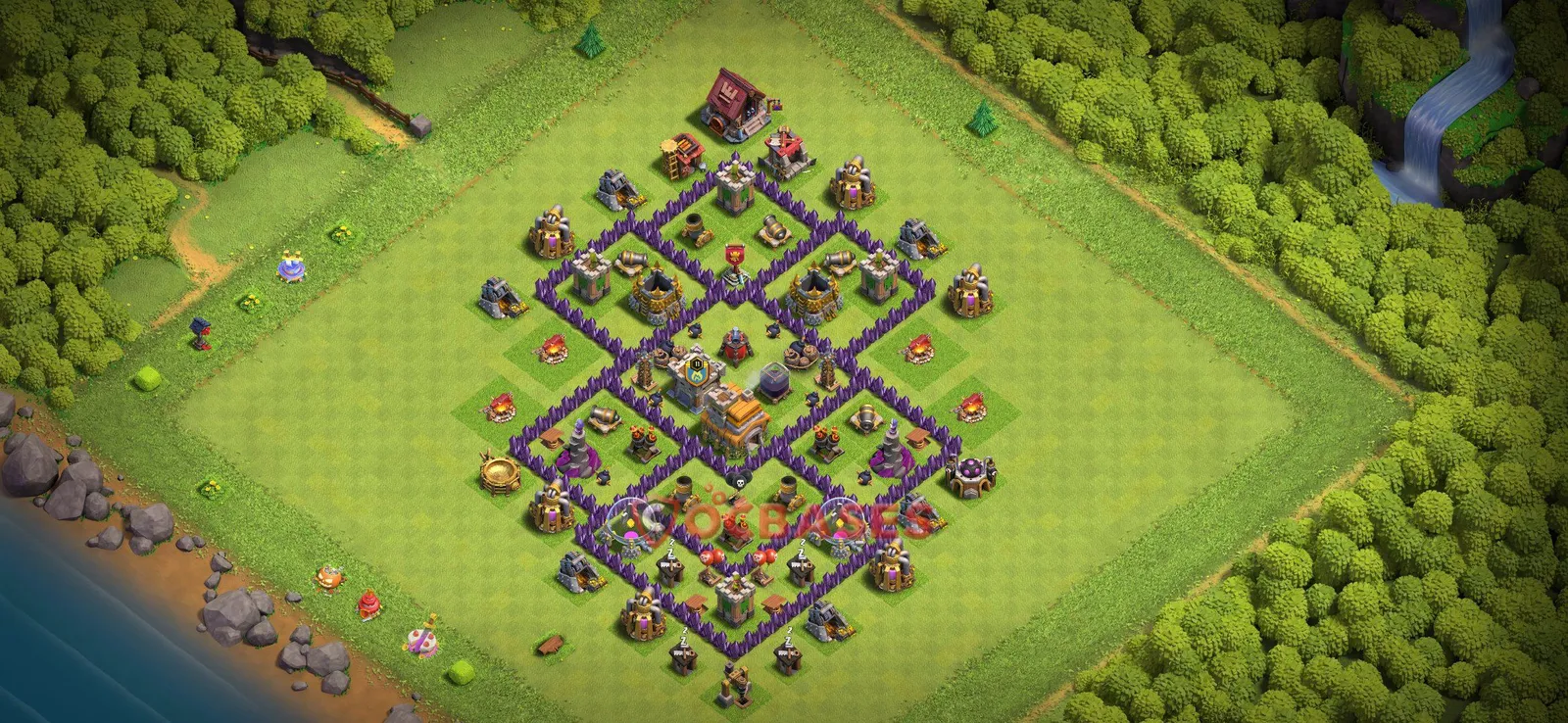 Farming (Defense) Base TH7 - Clash of Clans Town Hall 7 Layout with Link