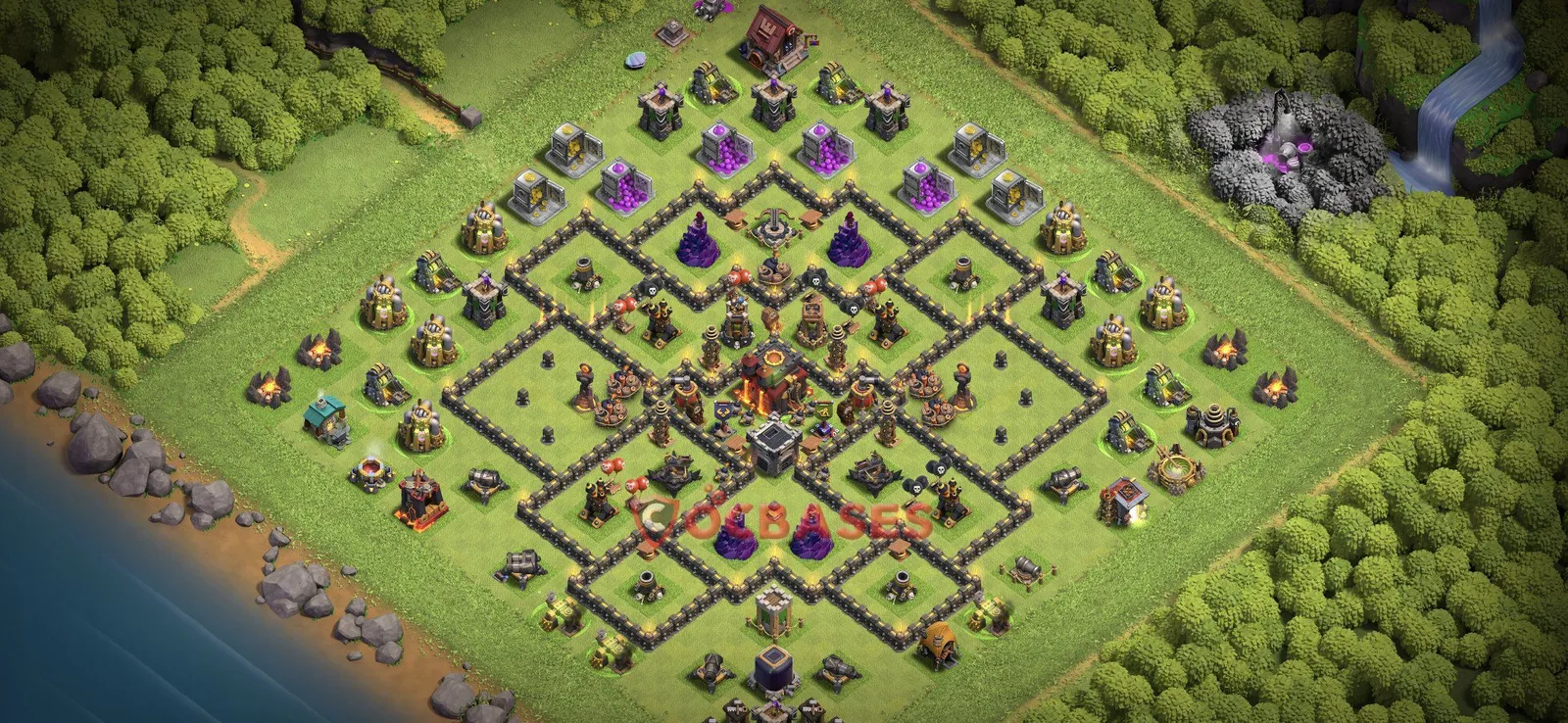 Farming (Defense) Base TH10 with Link | Clash of Clans Bases | Layouts ID gzdww