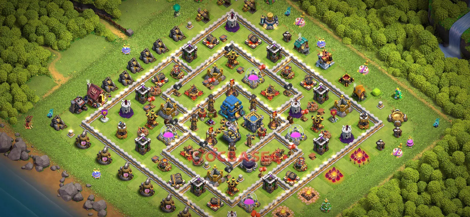 Farming (Defense) Base TH12 with Link | Clash of Clans Bases | Layouts ID hvukk