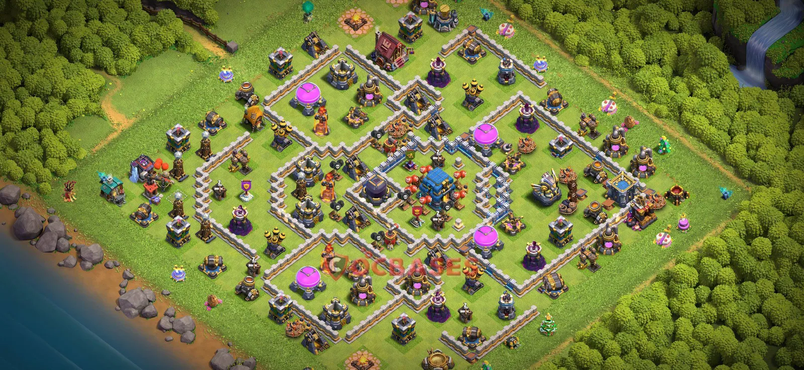 Farming (Defense) Base TH12 with Link | Clash of Clans Bases | Layouts ID j3gkw