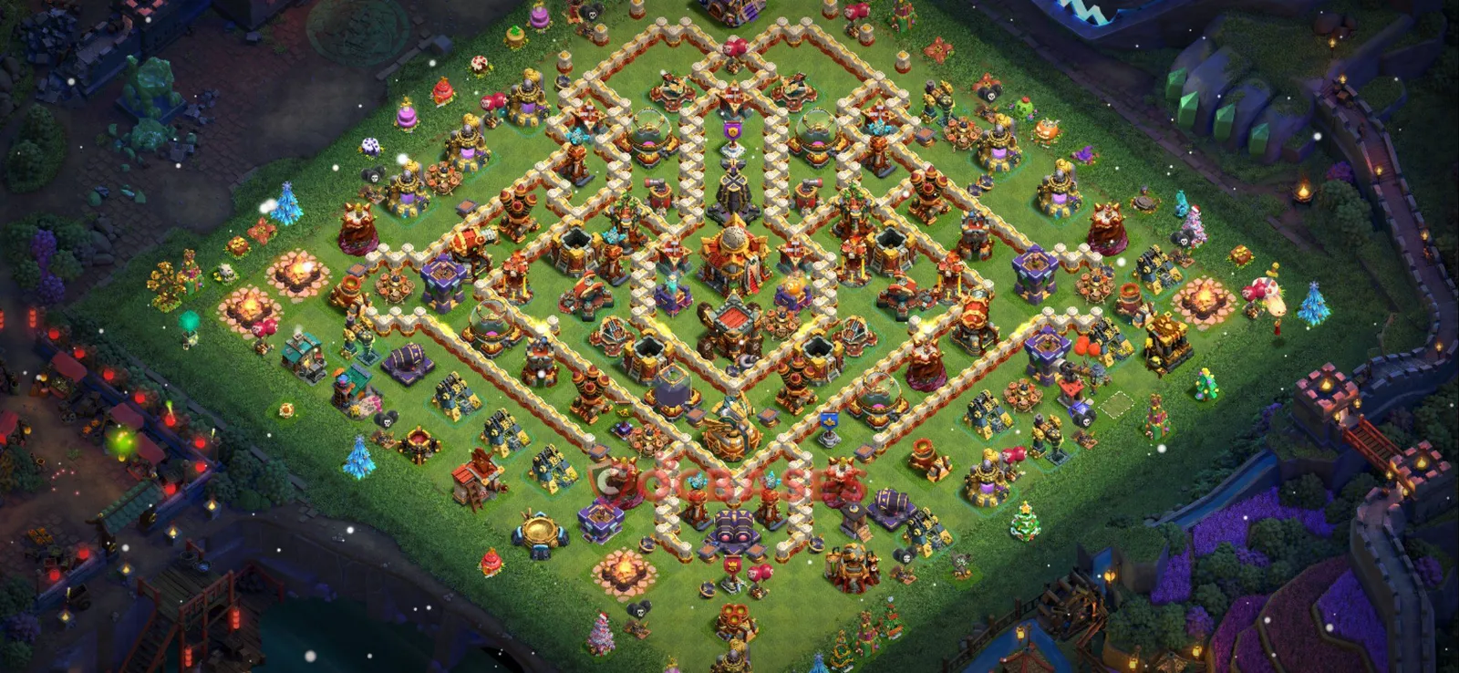 Farming (Defense) Base TH16 with Link | Clash of Clans Bases | Layouts ID j4m9w