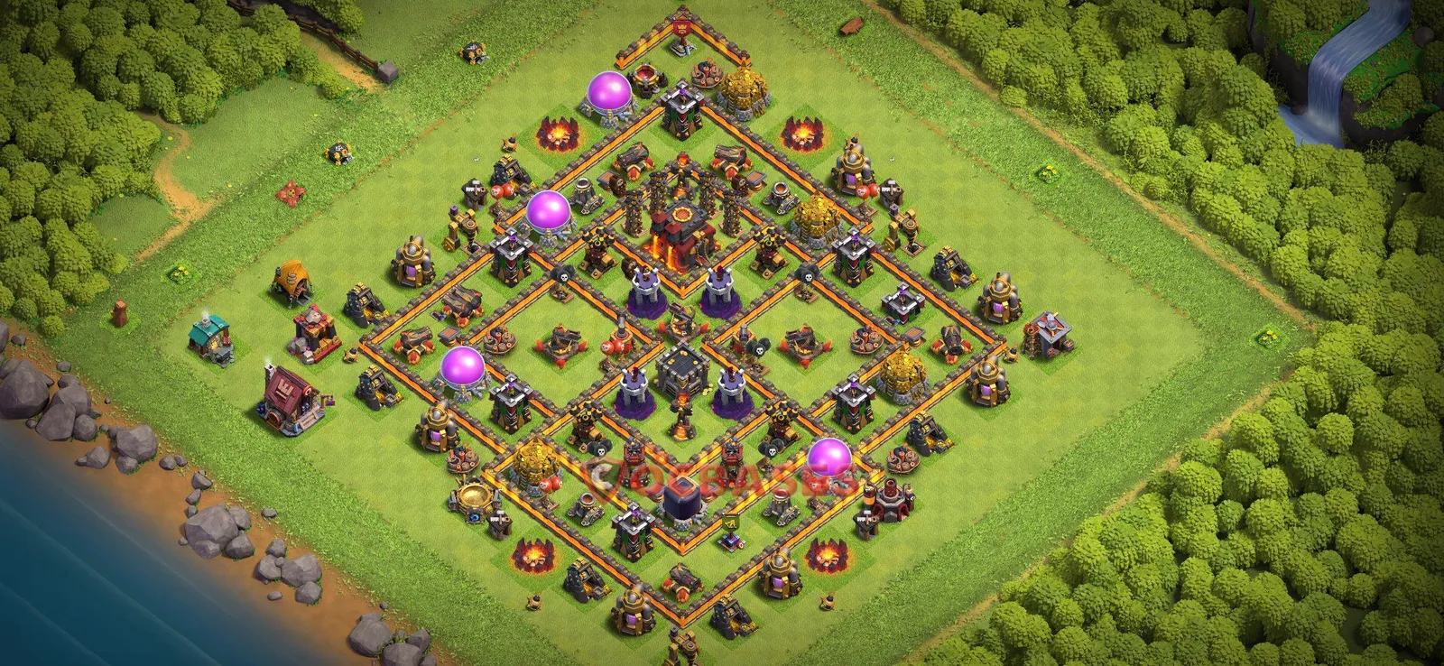 Farming (Defense) Base TH10 with Link | Clash of Clans Bases | Layouts ID j8aho
