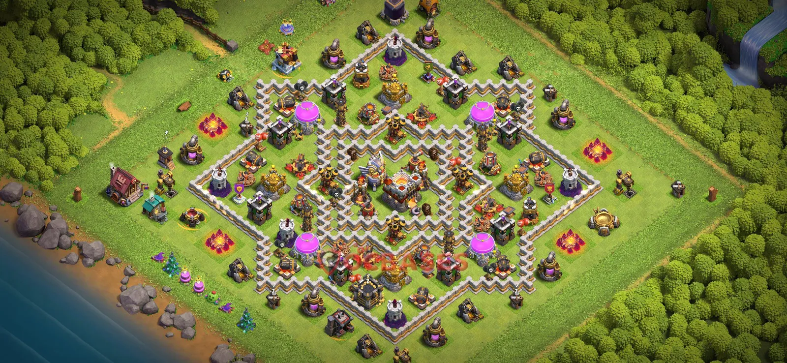 Farming (Defense) Base TH11 with Link | Clash of Clans Bases | Layouts ID jech5