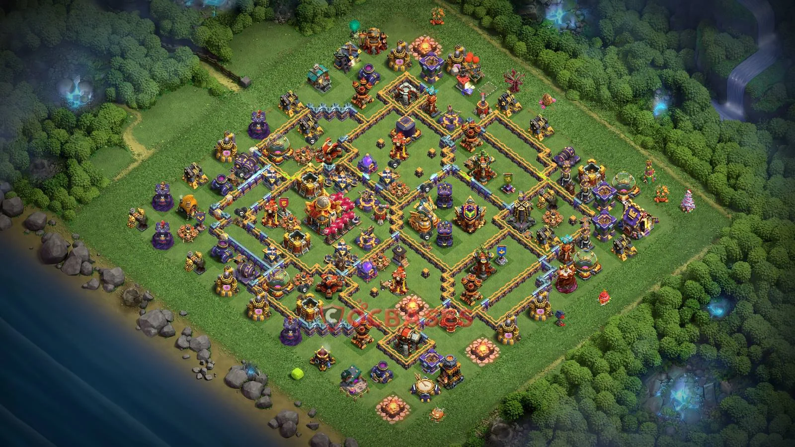 Farming (Defense) Base TH16 with Link | Clash of Clans Bases | Layouts ID jey8g