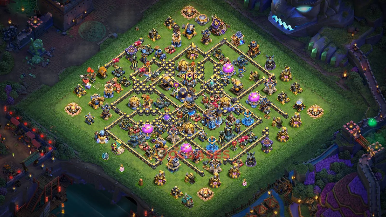 Farming (Defense) Base TH18 with Link | Clash of Clans Bases | Layouts ID jg4lu
