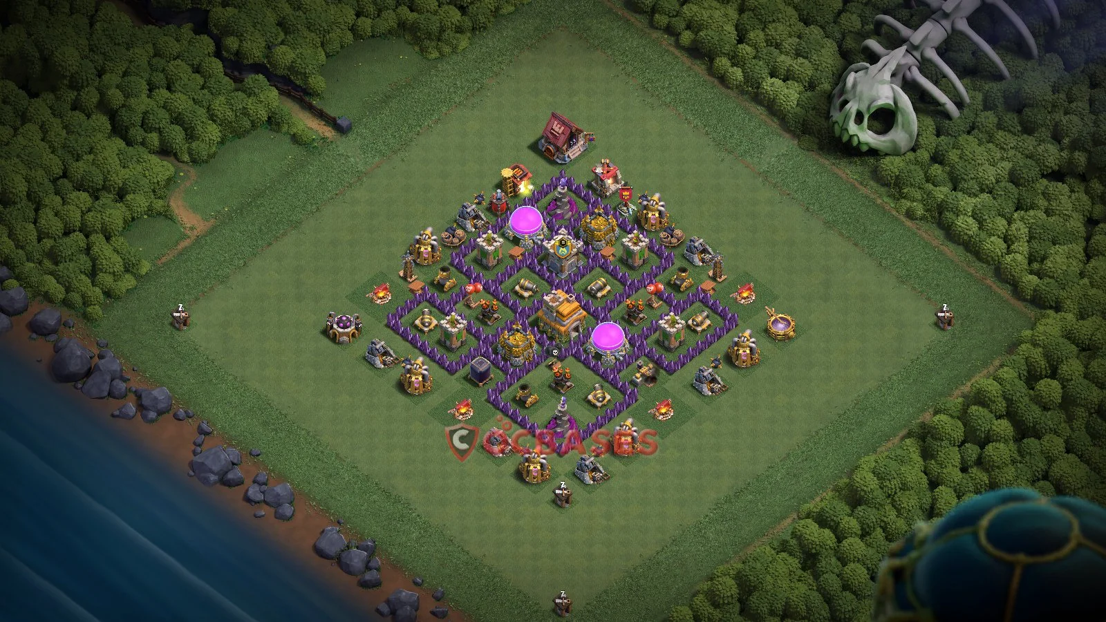 Farming (Defense) Base TH7 with Link | Clash of Clans Bases | Layouts ID jx2hp