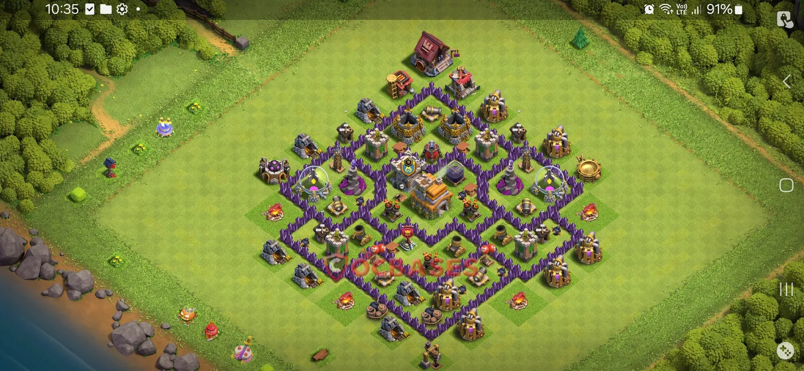 Farming (Defense) Base TH7 - Clash of Clans Town Hall 7 Layout with Link