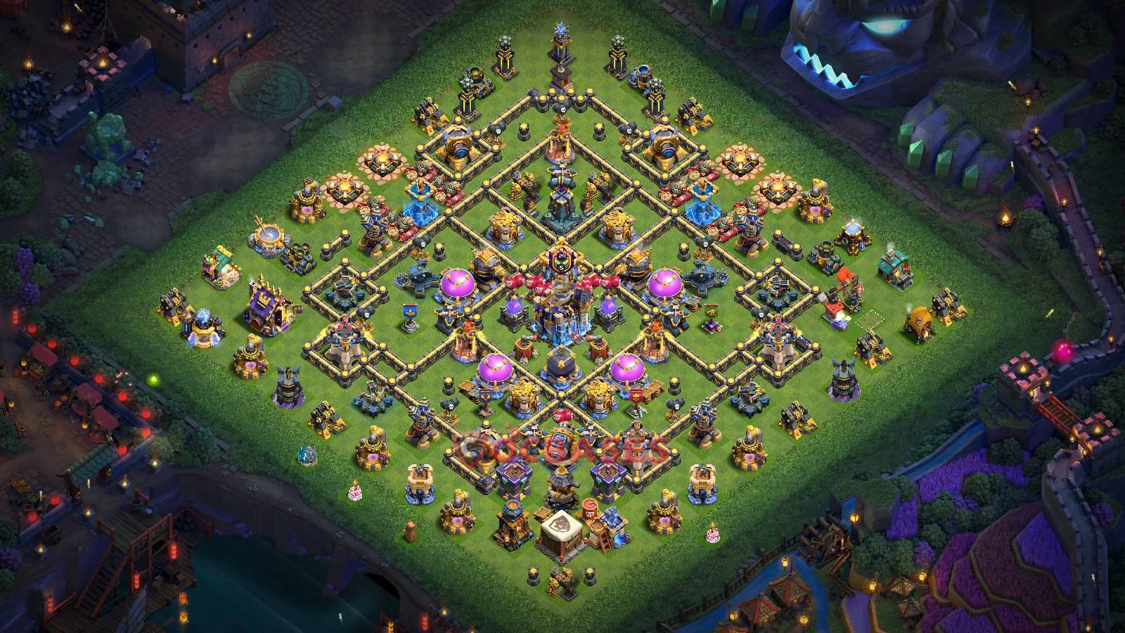 Farming (Defense) Base TH18 with Link | Clash of Clans Bases | Layouts ID k407j