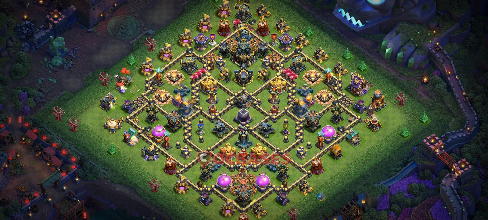Farming (Defense) Base TH17 with Link | Clash of Clans Bases | Layouts ID k658w