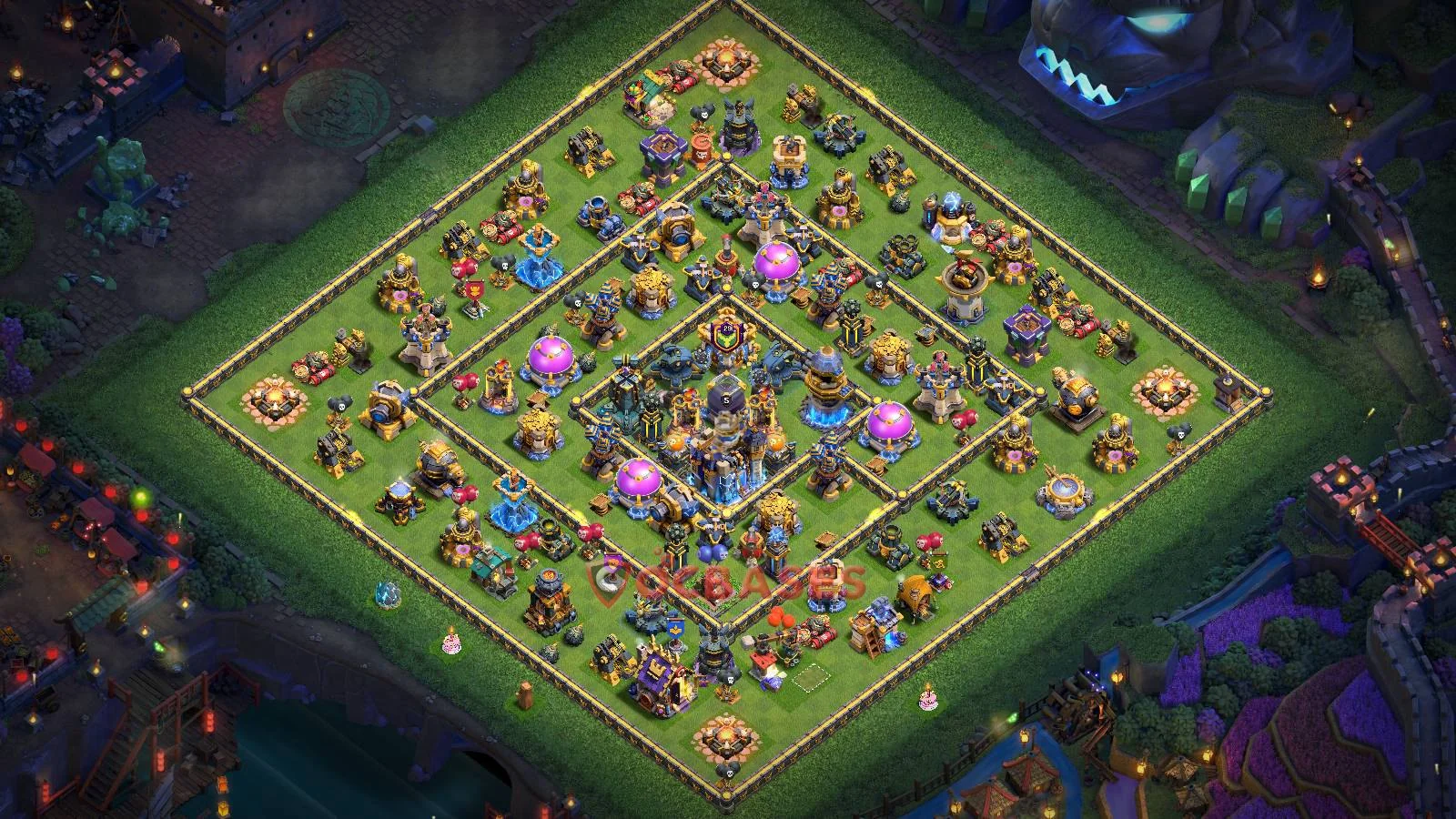 Farming (Defense) Base TH18 with Link | Clash of Clans Bases | Layouts ID kguho