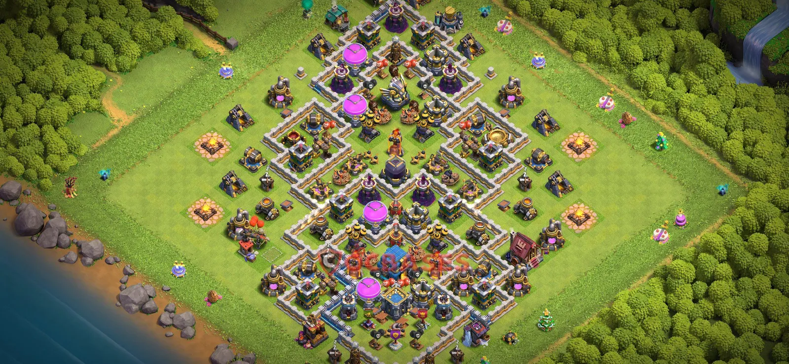 Farming (Defense) Base TH12 with Link | Clash of Clans Bases | Layouts ID l4sop