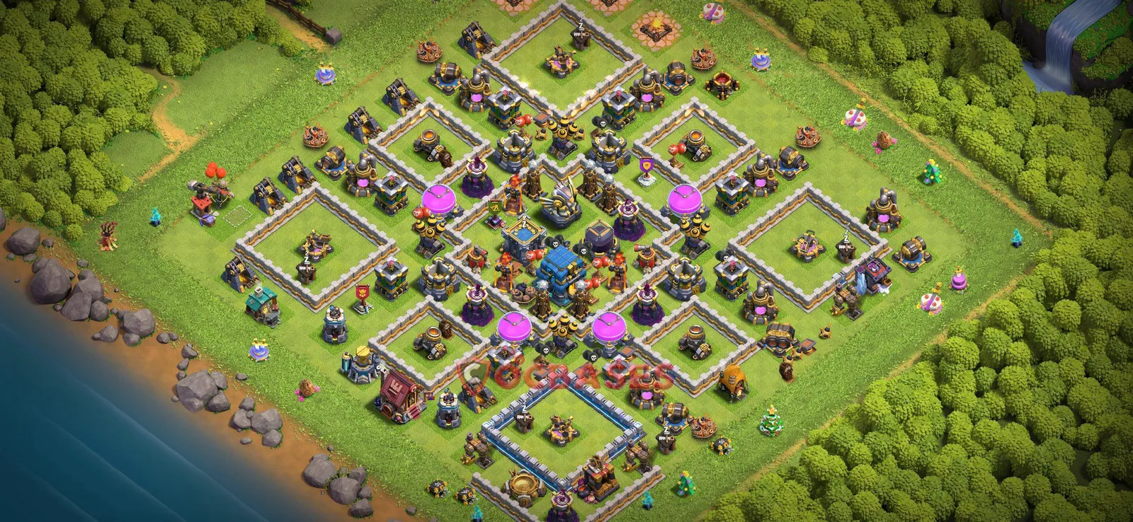 Farming (Defense) Base TH12 with Link | Clash of Clans Bases | Layouts ID lnalh