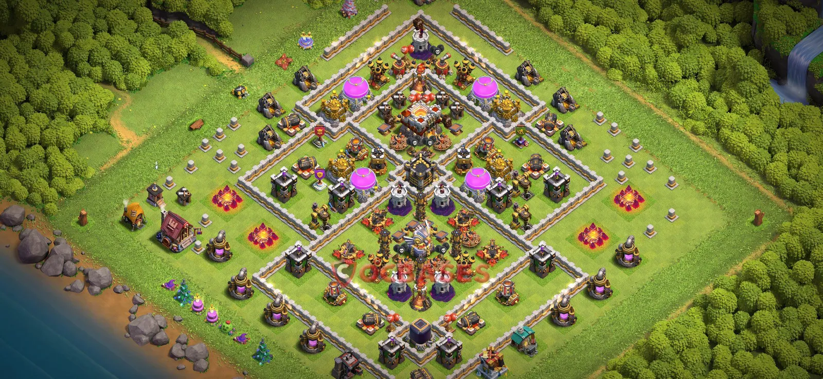 Farming (Defense) Base TH11 with Link | Clash of Clans Bases | Layouts ID luzzz