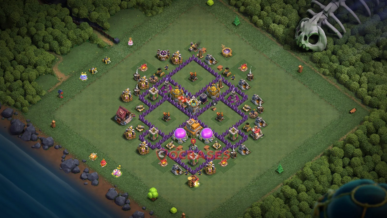 Farming (Defense) Base TH7 with Link | Clash of Clans Bases | Layouts ID lyq7j