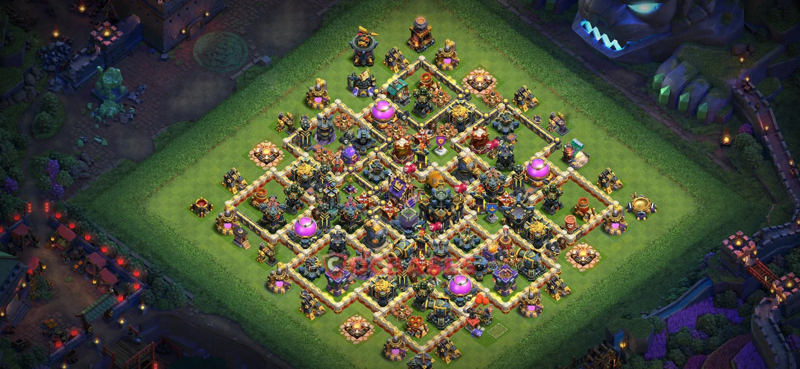 Farming (Defense) Base TH17 with Link | Clash of Clans Bases | Layouts ID mql3q