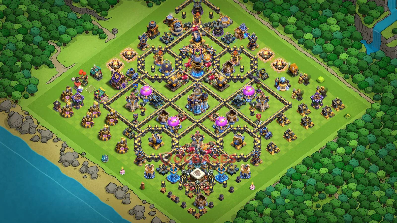 Farming (Defense) Base TH18 with Link | Clash of Clans Bases | Layouts ID n38wt
