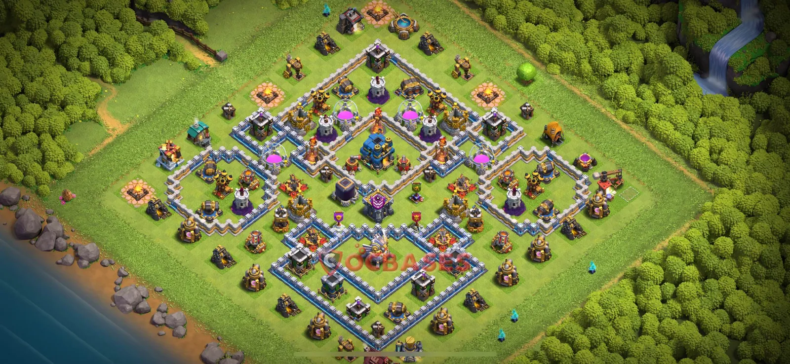 Farming (Defense) Base TH12 with Link | Clash of Clans Bases | Layouts ID nh4kt