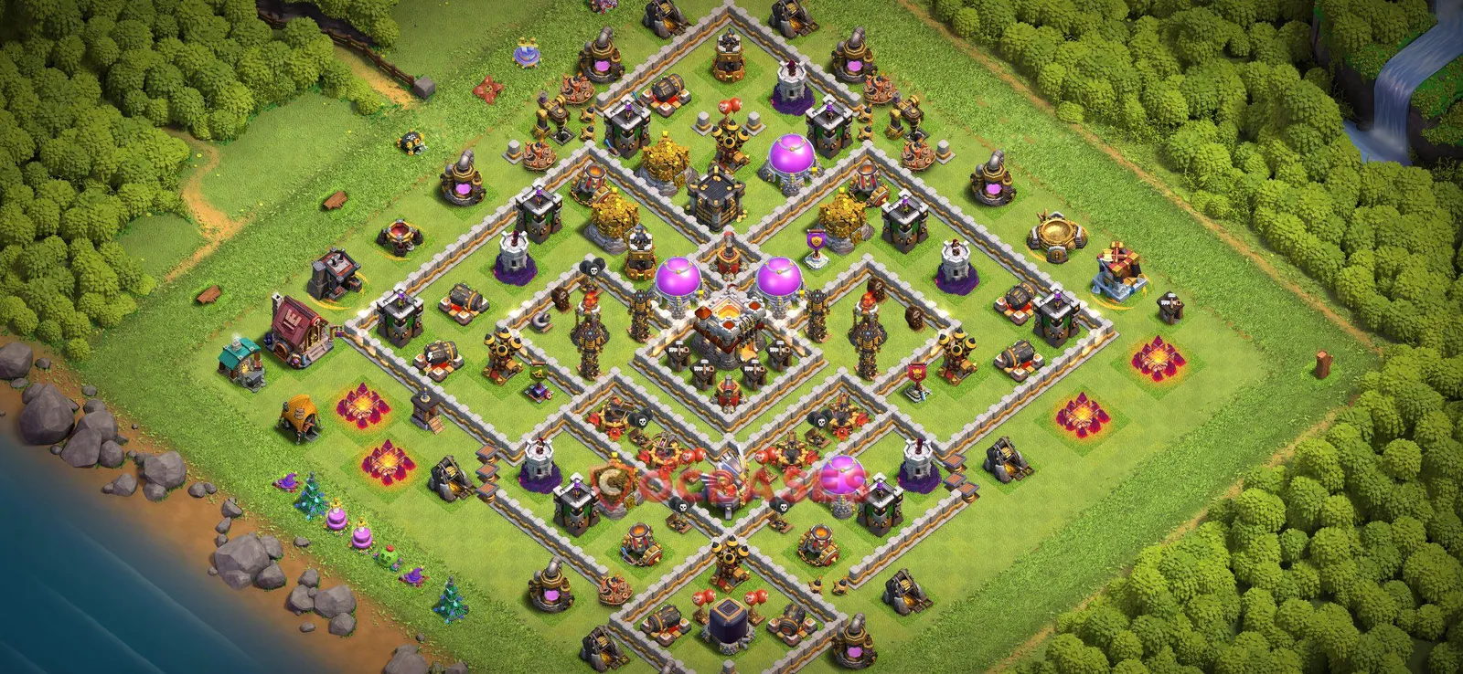 Farming (Defense) Base TH11 with Link | Clash of Clans Bases | Layouts ID nhyew