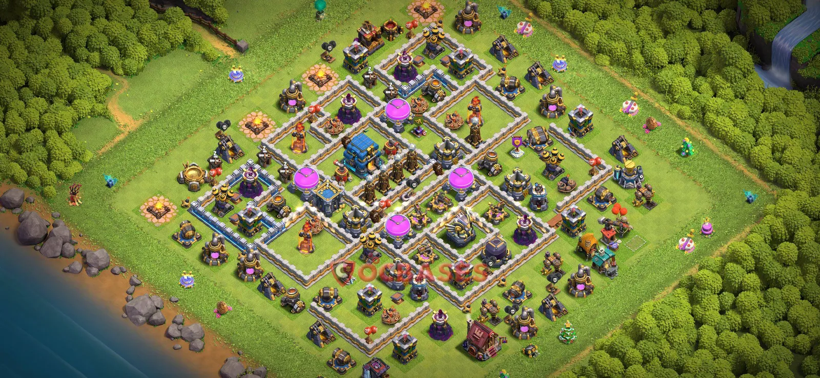 Farming (Defense) Base TH12 - Clash of Clans Town Hall 12 Layout with Link