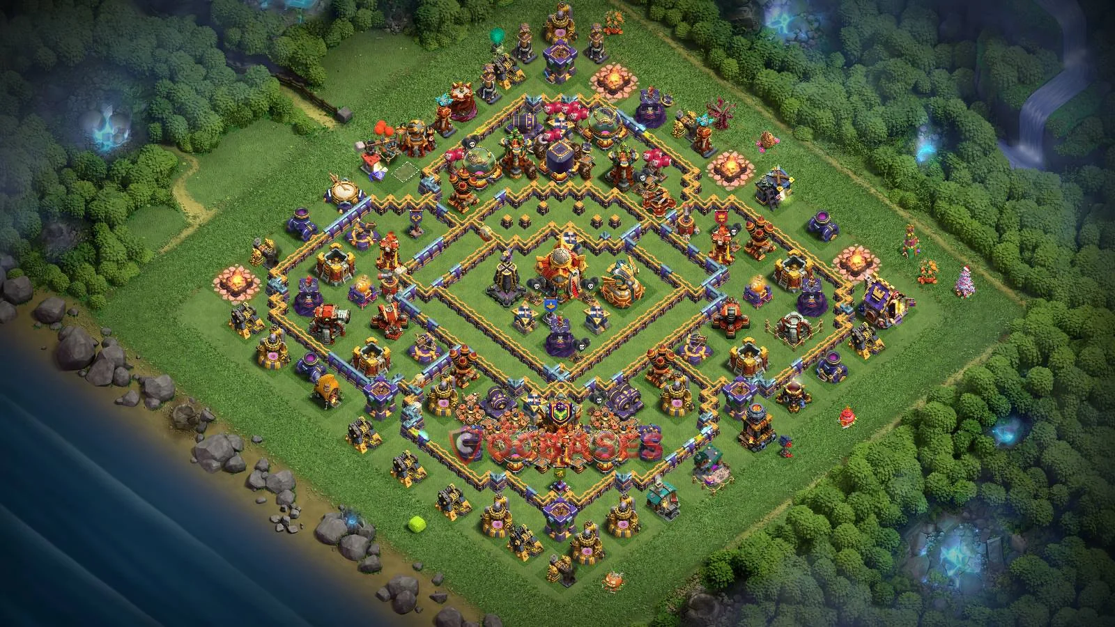 Farming (Defense) Base TH16 with Link | Clash of Clans Bases | Layouts ID nzmid