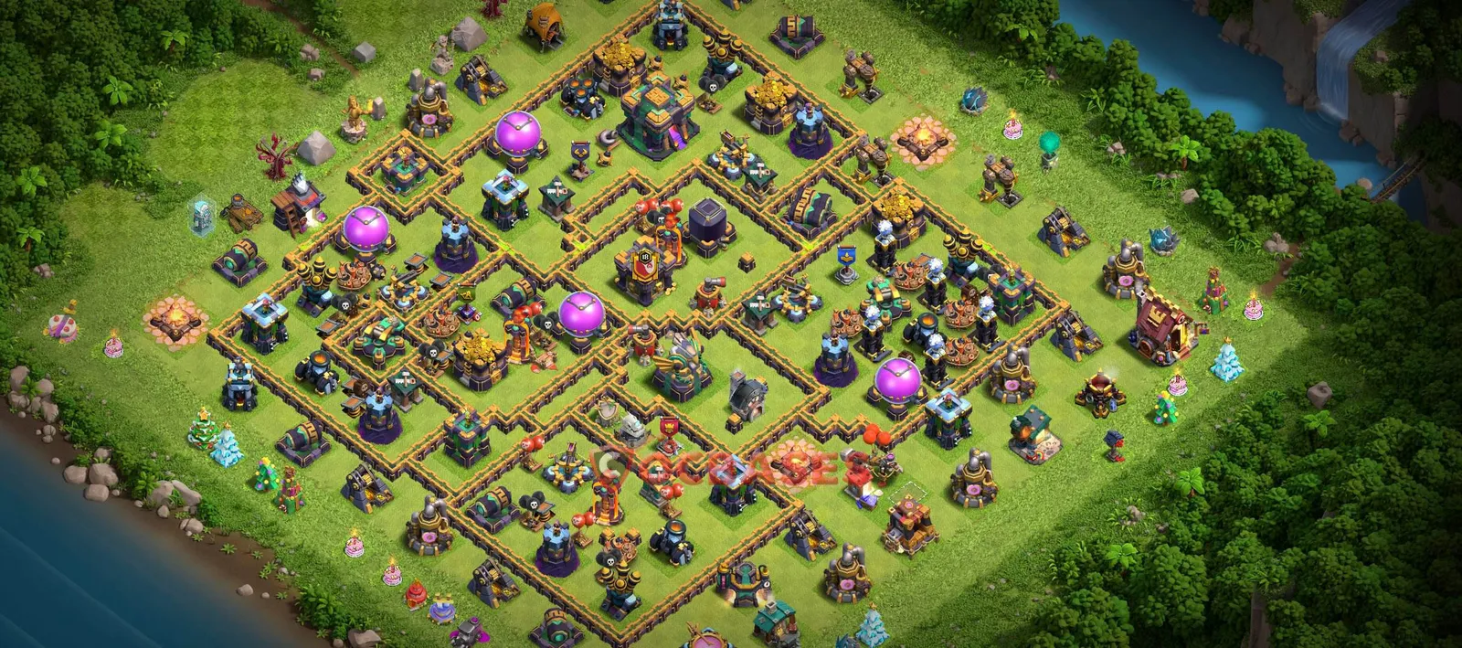 Farming (Defense) Base TH14 with Link | Clash of Clans Bases | Layouts ID o01ft