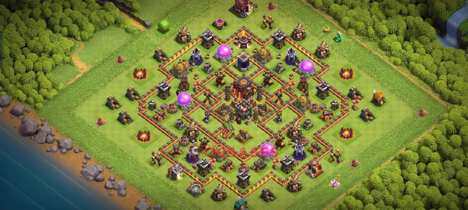 Farming (Defense) Base TH10 with Link | Clash of Clans Bases | Layouts ID o2cm0