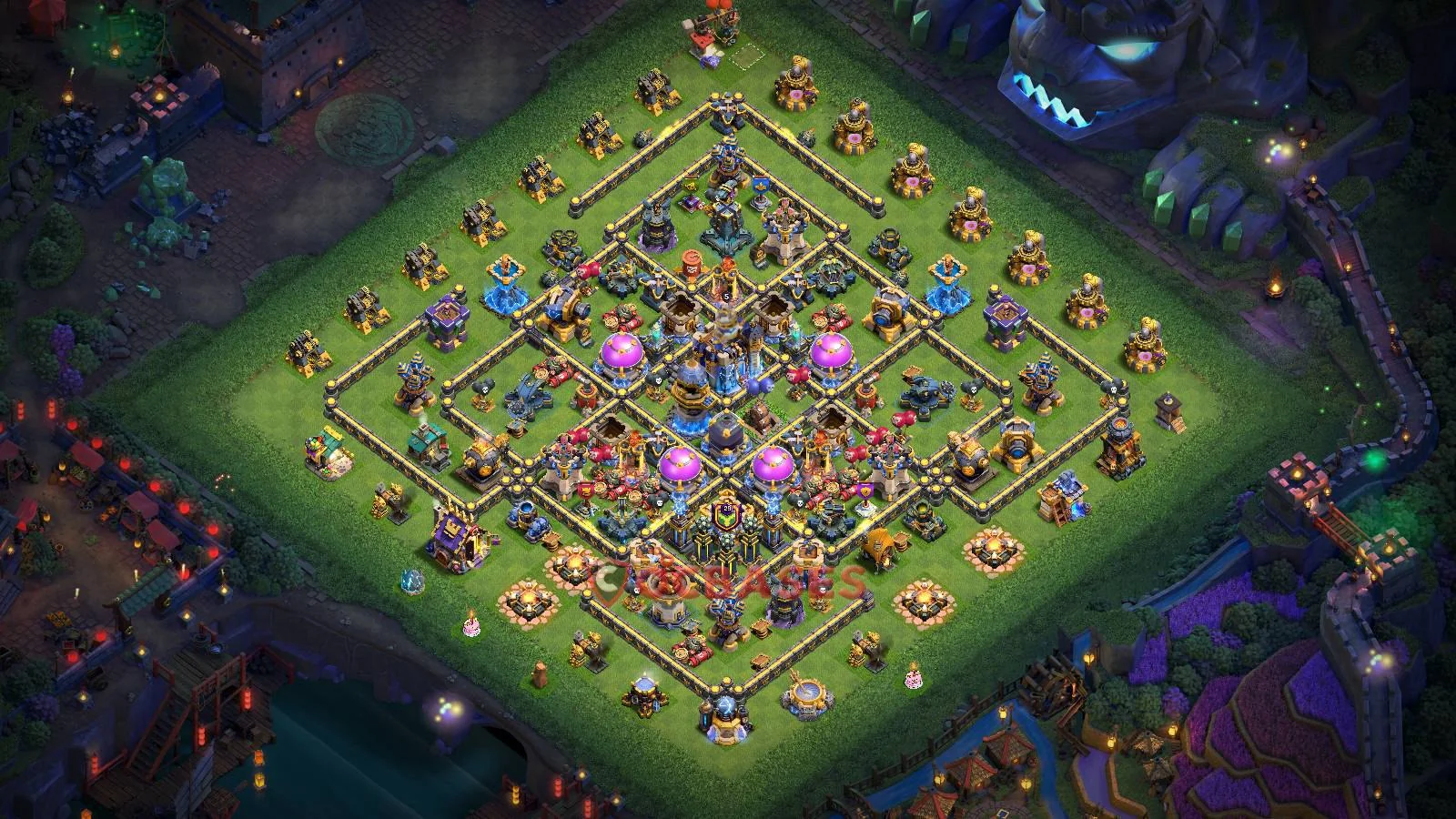 Farming (Defense) Base TH18 with Link | Clash of Clans Bases | Layouts ID oevs4