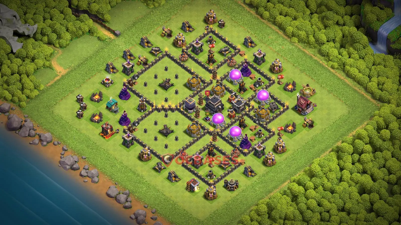 Farming (Defense) Base TH9 with Link | Clash of Clans Bases | Layouts ID ofvbh