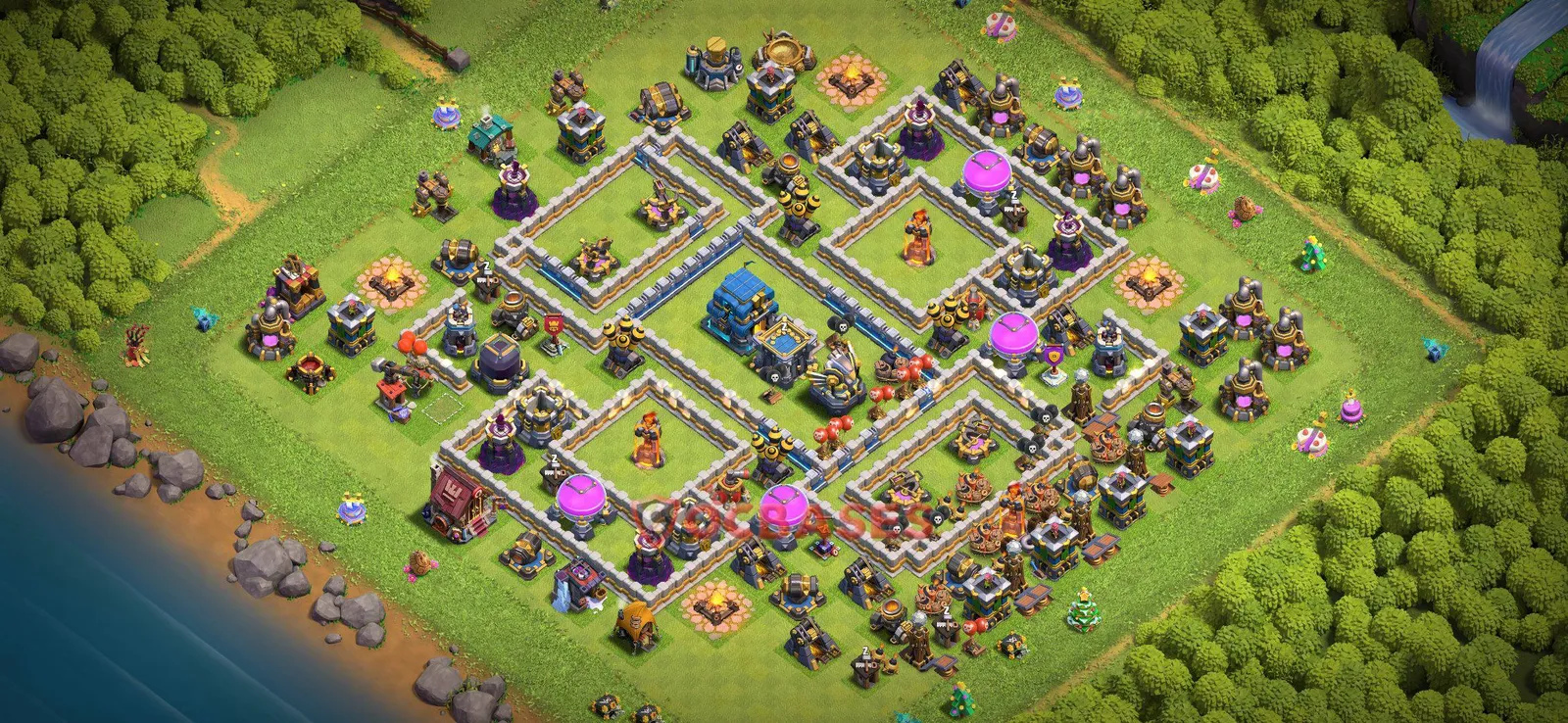 Farming (Defense) Base TH12 with Link | Clash of Clans Bases | Layouts ID oowx6