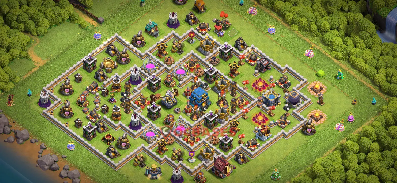 Farming (Defense) Base TH12 with Link | Clash of Clans Bases | Layouts ID oqi24