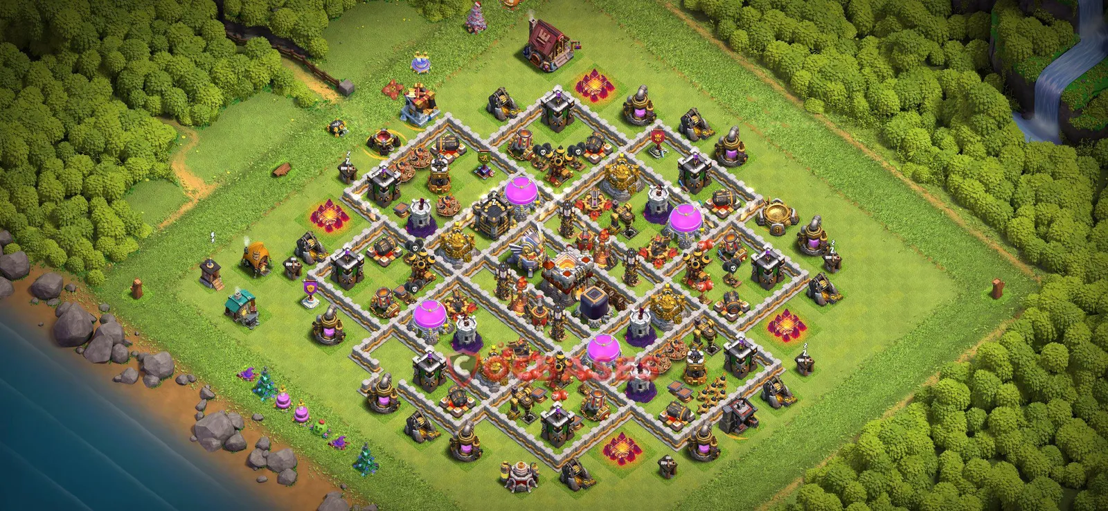 Farming (Defense) Base TH11 with Link | Clash of Clans Bases | Layouts ID orytr