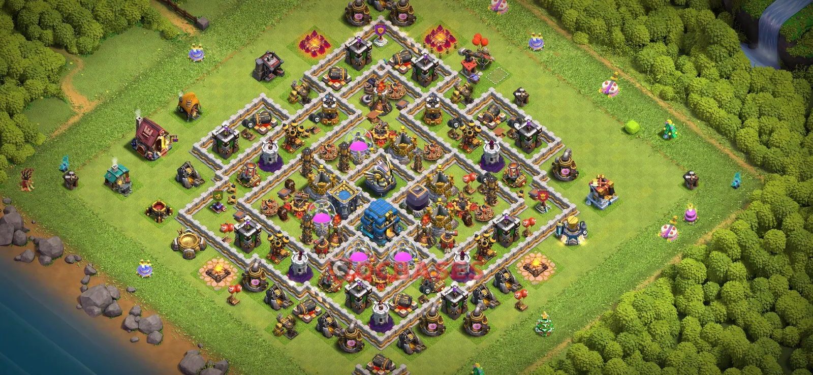 Farming (Defense) Base TH12 with Link | Clash of Clans Bases | Layouts ID osejh