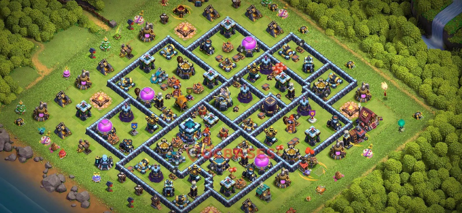Farming (Defense) Base TH13 with Link | Clash of Clans Bases | Layouts ID otuas