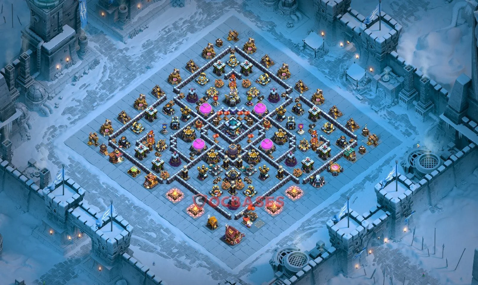 Farming (Defense) Base TH13 with Link | Clash of Clans Bases | Layouts ID p7k9w