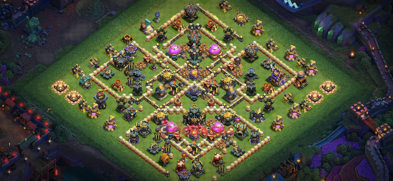 Farming (Defense) Base TH17 with Link | Clash of Clans Bases | Layouts ID p8keq